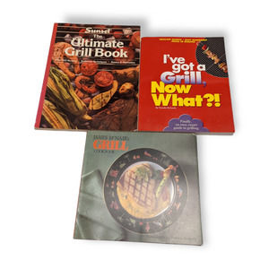 Grill Cookbook Lot (3 Paperback) - Step by Step Recipes w/ Pictures, Ingredients